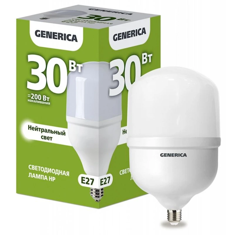 LED lampa Generica HP E27, 30Vt, 4000К LED lampa Generica HP E27, 30Vt, 4000К