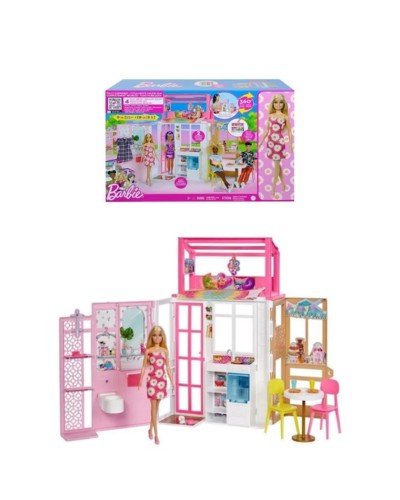 Oyun dəsti Barbie HCD48 Dollhouse With Doll And Puppy