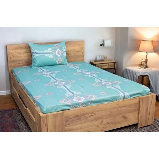 Комплект постельного белья Luxe Cotton Lu-xe-000257, простыня 100x200 см, наволочка 50х70 см, односпальный, хлопок, разноцветный