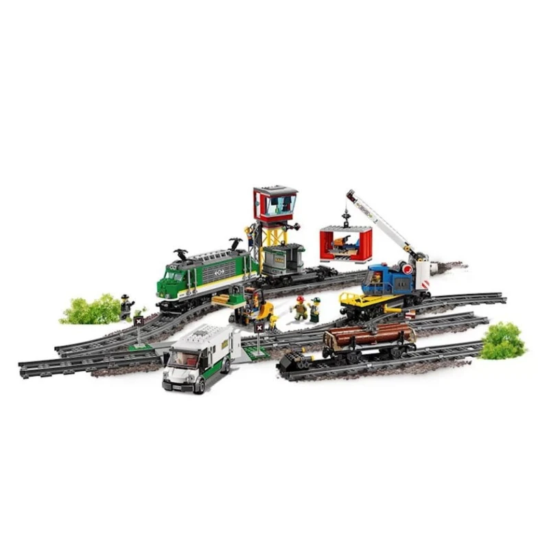 Конструктор LEGO City Товарный поезд 60198, 6+ лет, 1226 элементов
