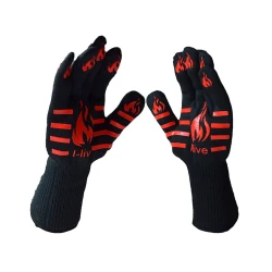 Перчатки для барбекю Parrotias 003, черные/красные Перчатки для барбекю Parrotias 003, черные/красные