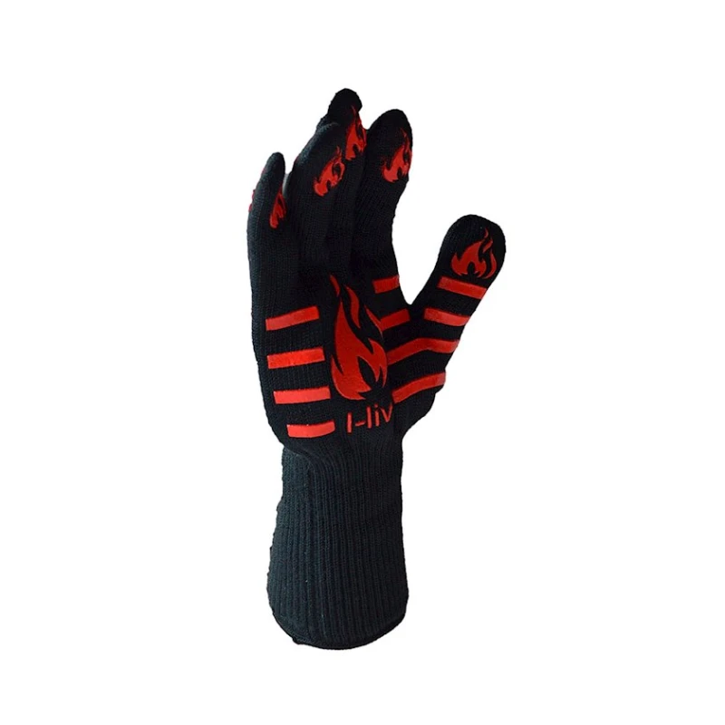 Перчатки для барбекю Parrotias 003, черные/красные Перчатки для барбекю Parrotias 003, черные/красные