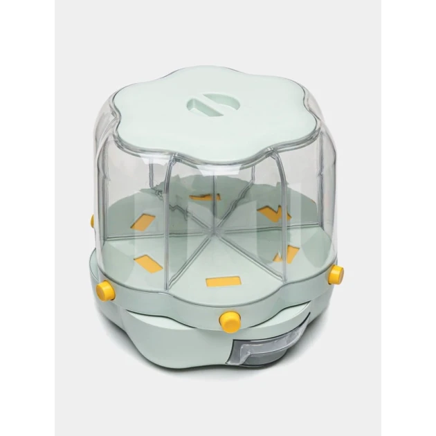 Органайзер для хранения сыпучих продуктов 911miv 6921-65, 6 секций, до 9 кг, прозрачный/голубой