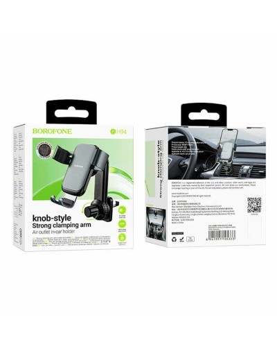 Avtomobil üçün telefon tutacağı Borofone BH94 Black/Grey