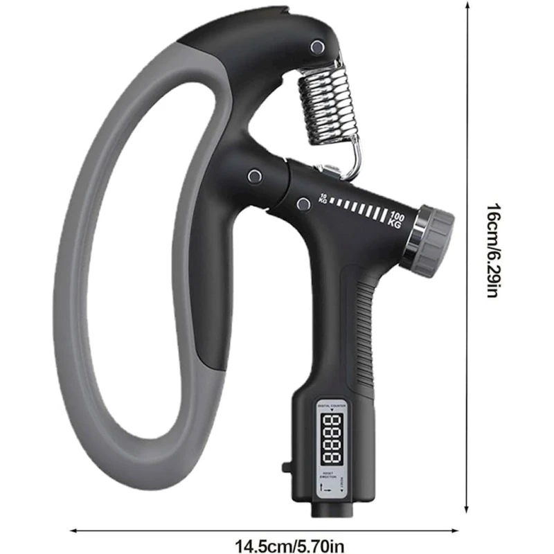 Эспандер WS0319, 10-100 кг, черный/серый