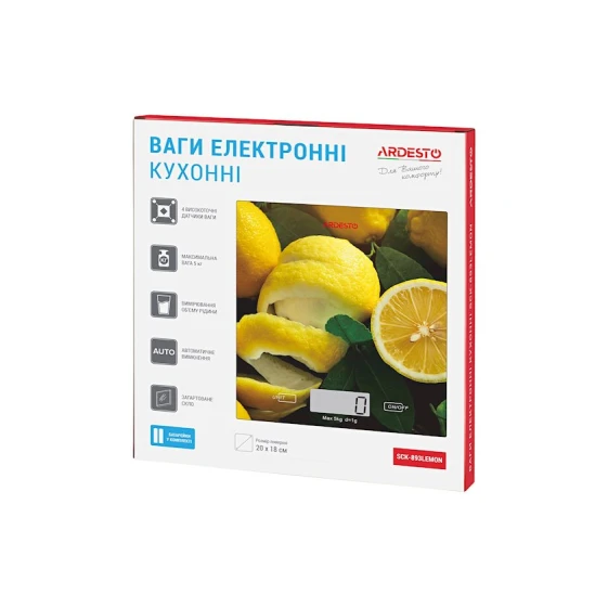 Кухонные весы Ardesto SCK-893 Lemon Кухонные весы Ardesto SCK-893 Lemon