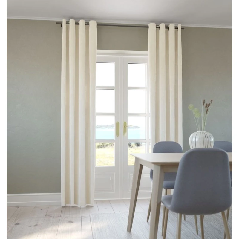 Штора JYSK Nesvatn, 140x300 см, полиэстер, кремовый