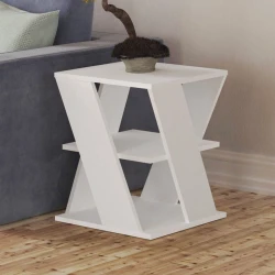 Журнальный стол Art_45, ламинат, белый, 55x45x45 см