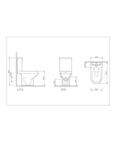 Döşəməüstü unitaz AM.PM C708600WH Spirit V2.0