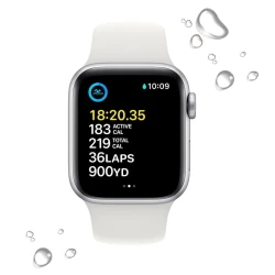 Умные часы Apple Watch SE 2 GPS 40mm Silver Aluminium Case with White Sport Band Regular (MNT93LL/A)