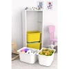 Шкаф для игрушек Pratico I39035, белый/желтый, 30x45.5x109 см Шкаф для игрушек Pratico I39035, белый/желтый, 30x45.5x109 см