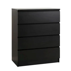 Комод JYSK Limfjorden 81x101x48 см, 4 ящика, черный