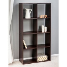 Stellaj, LDSP, 140х71х28 sm, rəflərlə, qəhvəyi (stellajkvadratBlack)