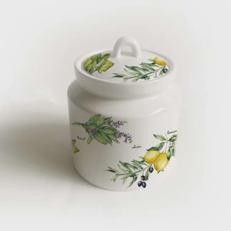 Емкость для хранения Egels Home Lemon, керамика, белая, 1 л