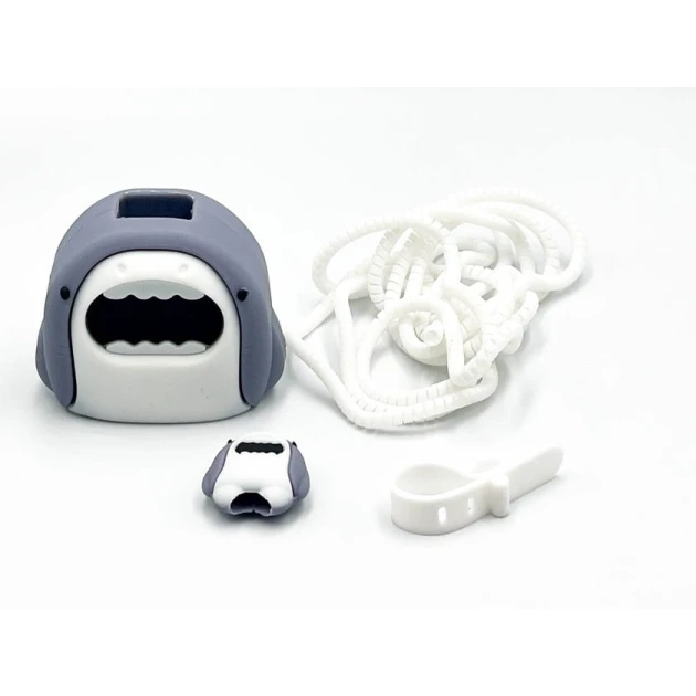 Şarj cihazı üçün çexol Shark, silikon, boz