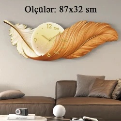 Divar saatı Home Decore Feather, 87x32 sm Divar saatı Home Decore Feather, 87x32 sm