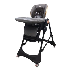 Стульчик для кормления Burbay TB-04155GB, серый/черный, 6+ мес