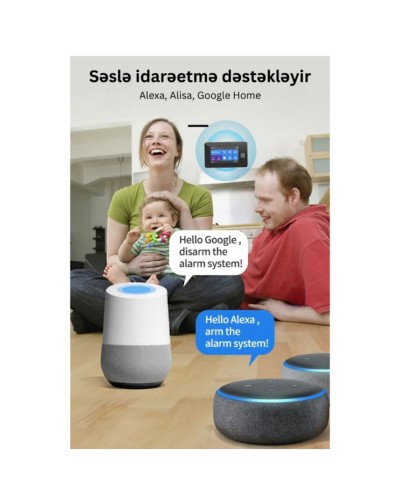 Siqnalizasiya sistemi GSM Tuya ER-T90 433MHz