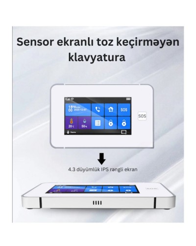Siqnalizasiya sistemi GSM Tuya ER-T90 433MHz