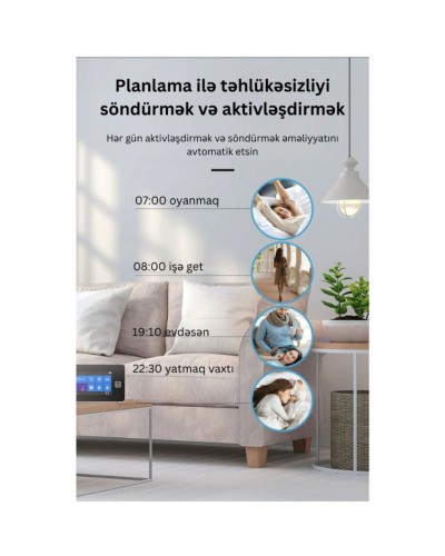 Siqnalizasiya sistemi GSM Tuya ER-T90 433MHz