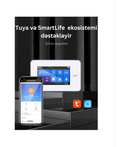 Siqnalizasiya sistemi GSM Tuya ER-T90 433MHz