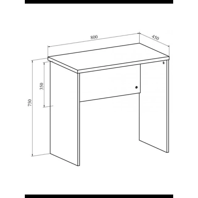 Туалетный столик Art Mebel 29, ламинат, 75х80х45 см, белый