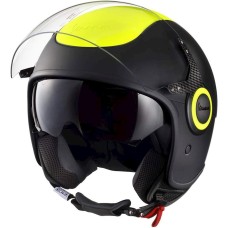 Motosikl dəbilqəsi Vespa VJ Fluo, ABS-plastik, qara/sarı, ölçü S