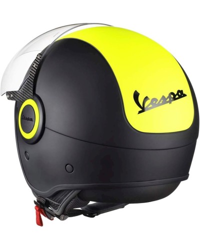 Motosikl dəbilqəsi Vespa VJ Fluo, ABS-plastik, qara/sarı, ölçü S