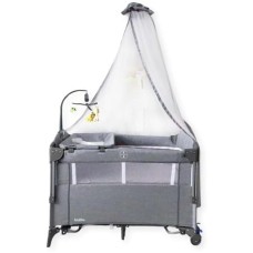Manej-çarpayı Kidilo PO2, boz,120x74x101 sm