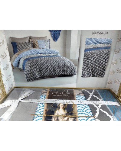 Yataq dəsti MiraNova SF-401, ikinəfərlik, satin, rəngbərəng, mələfə 240x260 sm, yorğan üzü 200x220 sm, yastıq üzü 50x70 sm (2 əd)