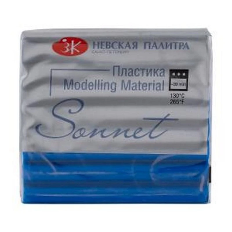 Полимерная глина Невская палитра Сонет, синий, 56г Полимерная глина Невская палитра Сонет, синий, 56г