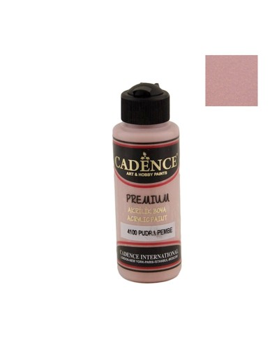 Akril boya Cadence Premium Acrylic Paint 4100 Powder Pink, çəhrayı kirşan, 120 ml