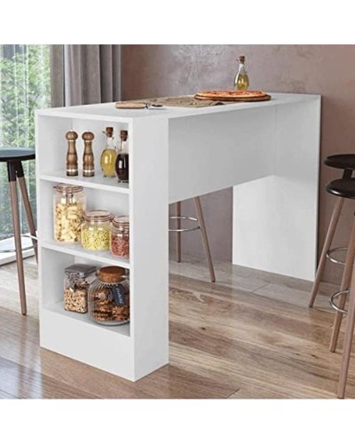 Masa Ev Plus Balcao, LDSP, ağ, 136x92x60 sm