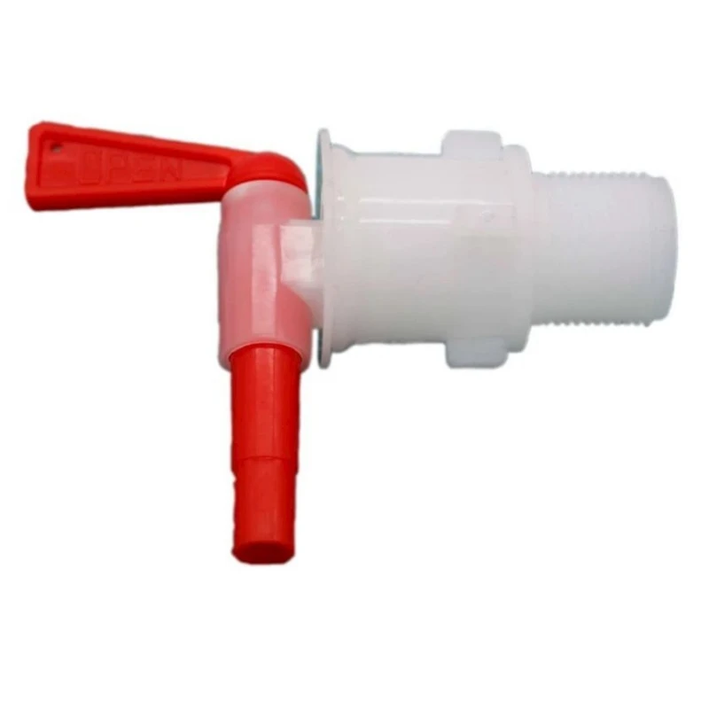 Кран для бочек WKN040, белый/красный, пластик