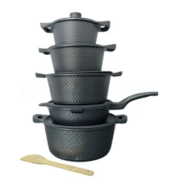 Наборы посуды для готовки ZGH_00078, гранит, серый, 11 предметов Наборы посуды для готовки ZGH_00078, гранит, серый, 11 предметов