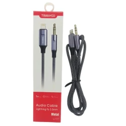 Кабель Tranyoo AUX to Lightning E15 Grey