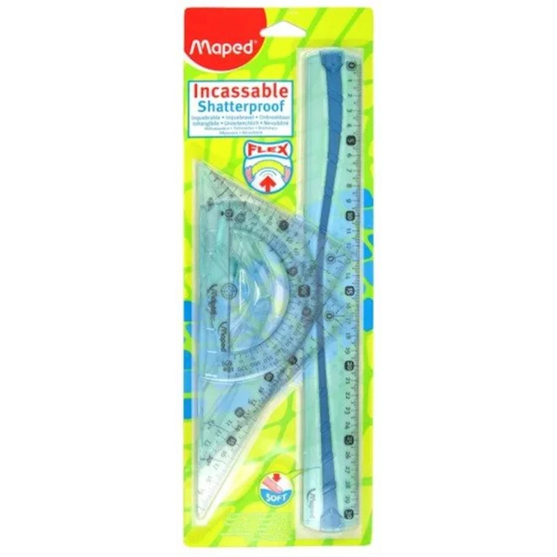 Набор линеек Maped Flex, 4 предмета, пластик, прозрачный Набор линеек Maped Flex, 4 предмета, пластик, прозрачный