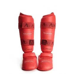 Защита голени Aravaza, размер XL, красный