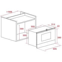 Quraşdırılan mikrodalğalı soba Teka ML 822 BIS L White