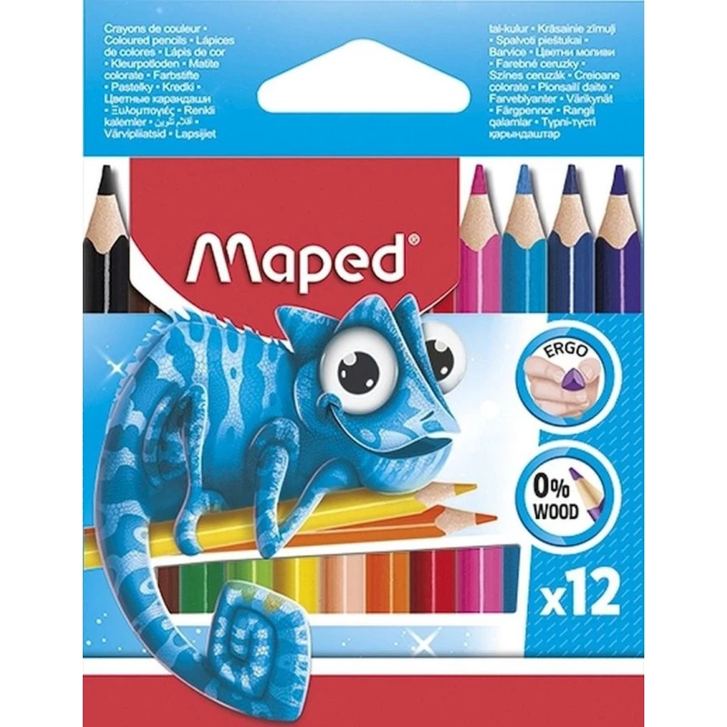 Набор цветных карандашей Maped Pulse Mini, 12 цветов Набор цветных карандашей Maped Pulse Mini, 12 цветов