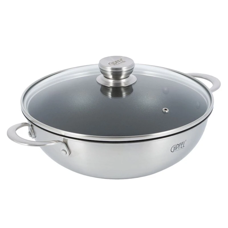 Вок Gipfel Fusion 52188, 28 см, нержавеющая сталь, серебристый Вок Gipfel Fusion 52188, 28 см, нержавеющая сталь, серебристый