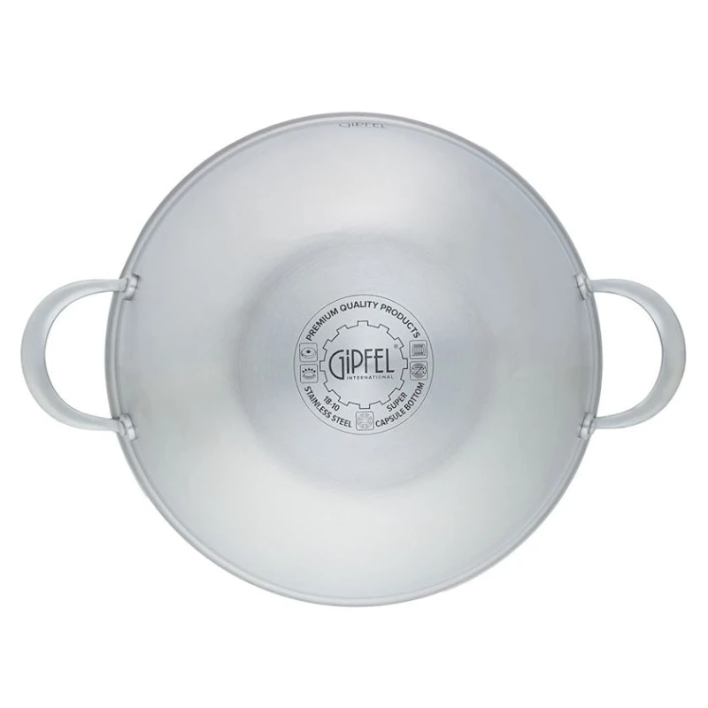 Вок Gipfel Fusion 52188, 28 см, нержавеющая сталь, серебристый Вок Gipfel Fusion 52188, 28 см, нержавеющая сталь, серебристый