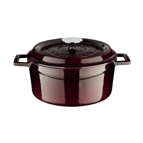 Кастрюля Lava Aubergine, чугун, фиолетовая, 24 см