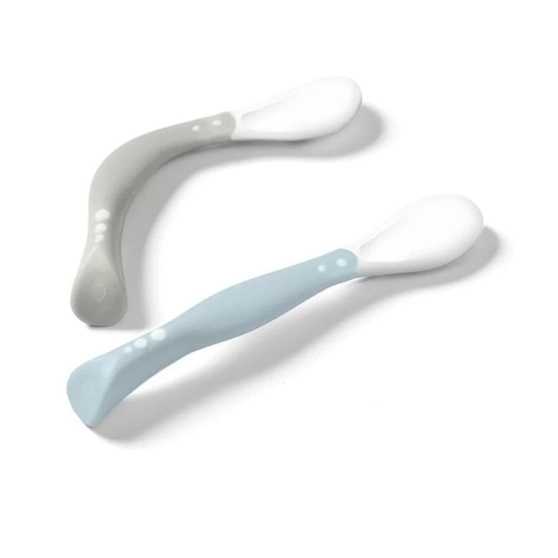 Набор детских ложек Babyono, пластик BPA Free, серый Набор детских ложек Babyono, пластик BPA Free, серый