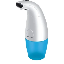 Автоматический дозатор мыла, пластик, белый/голубой, 350 мл