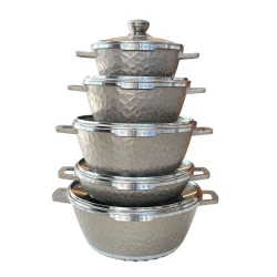 Набор посуды для готовки Unique: 4 шт кастрюли 20/24/28/32 см, 1 шт сковорода 28 см, бежевый Набор посуды для готовки Unique: 4 шт кастрюли 20/24/28/32 см, 1 шт сковорода 28 см, бежевый