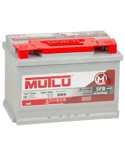 Avtomobil akkumulyatoru Mutlu 75Ah 12V L3.75.072.A