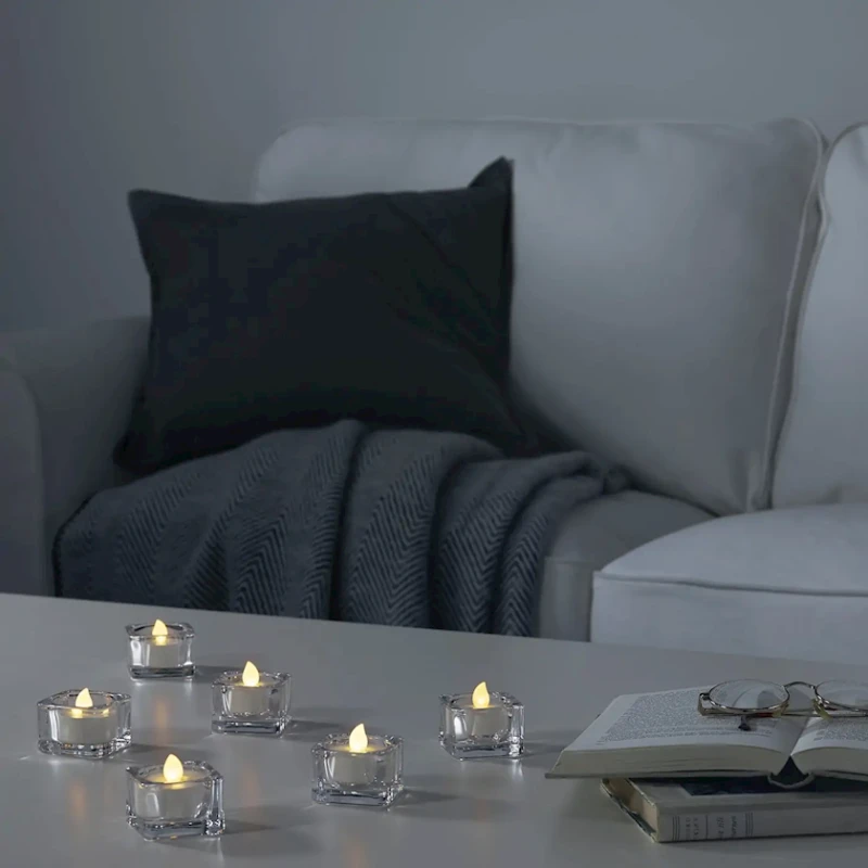 Светодиодная греющая свеча IKEA Godafton 303.617.69, бежевый, 6 шт Светодиодная греющая свеча IKEA Godafton 303.617.69, бежевый, 6 шт