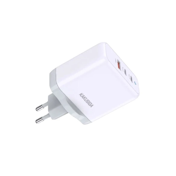 Şəbəkə enerji toplama cihazı Kakusiga PD65W three-port (2C1A) EU plug, Ağ