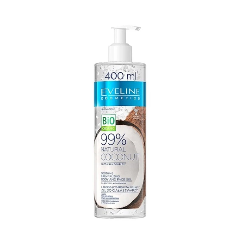 Duş geli Eveline Cosmetics Bio Organic 99% Natural Coconut, 400 ml